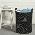 thumbnail image 6 of Goofa Abstract Black And White Waves Printed Circular Hamper,Laundry Basket with Handles,Storage Baskets Foldable,Large Capacity Laundry Hamper-Small, 6 of 6