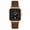 Coffee, variant on Women's Men's Square Leather Watch: Analog Quartz Movement Date Calendar PU Leather Strap Bar Scale Dial Daily Wristwatch, Unisex
