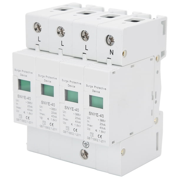 Surge Protective Device 4p Surge Protector Surge Protector 20/40/60ka Surge Protector Anti-thunder Module Surge Protective Device 4P AntiThunder Secondary Surge Arrester 385VAC For ANGGREK Otros