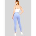 thumbnail image 4 of Legging de mujer MALABIS TEXTURIZADO AZUL CLARO estilo PUSH UP unitalla, 4 of 5