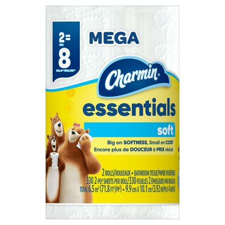 Charmin Essentials Soft Toilet Paper, 2 Count
