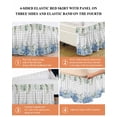 thumbnail image 6 of Blue Flower Wrap Around Bed Skirts for King Bed 16" Drop,Bed Skirt with Adjustable Elastic Belt Dust Ruffle Bed Valance for Bedroom Hotel Grey Plaid Hydrangeas Eucalyptus Leaves Bed Frame Cover, 6 of 7