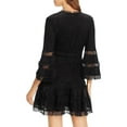 thumbnail image 2 of Aqua Womens Velvet Flocked Burnout Cocktail Dress Black XS, 2 of 2