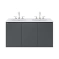 thumbnail image 6 of Modway Bryn 48" Wall-Mount Double Sink Bathroom Vanity in Gray White, 6 of 9