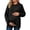 Black, variant on Maternity Women's Crewneck Sweatshirt Long Sleeve Front Pleated Blouse Fall Pregnancy Workout Loose Fit Top M-3XL