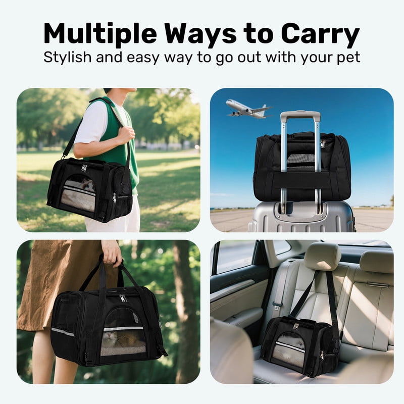 Cat Carriers Dog Carrier For Small Medium Cats Dog Soft Sided, Collapsible Waterproof Travel Puppy Carrier