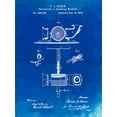 thumbnail image 2 of Borders, Cole 25x32 White Modern Wood Framed Museum Art Print Titled - PP622-Faded Blueprint T. A. Edison Phonograph Patent Poster, 2 of 4