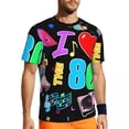 thumbnail image 3 of I Love The 80S Retro Heart Running T Shirt Cute Graffiti Colorful Pinrt T Shirts Male Vint, 3 of 5