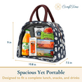 thumbnail image 3 of ComfiTime Lunch Bag - Insulated Lunch Box for Women, 8L or 14 Cans Large Capacity Cooler Bag for Adults & Teen, Cute Aesthetic Lunch Tote for Work, School, Extra Zippered Pocket for Wallet & Phone, 3 of 12