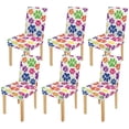 thumbnail image 1 of Funda elástica ABPHQTO Huellas multicolores para silla Juego de 6, 1 of 4