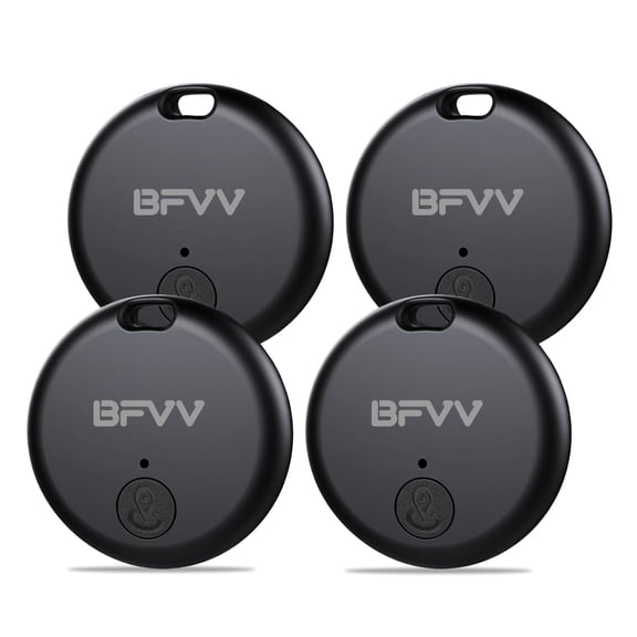 Air Tracker Round Bluetooth Anti-Lost Tracker 4 Pack, 3-in-1 GPS Tracking, Recording & Selfie Remote, Bluetooth 5.0 Fast Pairing, Compatible with iOS & Android. 30m/98ft Working Range, 88dB Loud Buzz