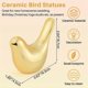thumbnail image 1 of 2PCS Golden Gold Ceramic Bird Figurines Modern Ceramic Bird Statues Animal Sculpture Home Decoratio, 1 of 5