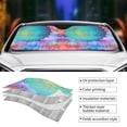 thumbnail image 5 of Disketp Windshield Sun Shade, Car Sun Shade For Front Window Vintage Mandala Sunshades Sun Visor Protector Blocks Uv Rays Foldable, 5 of 9