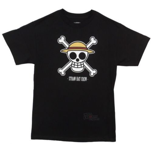 One Piece Luffy Flag Straw Hat Crew Anime Adult T Shirt Walmart Com Walmart Com