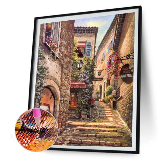 Cuadros Decorativos Pintura de diamante 5D Casa al aire libre Full Square Drill DIY Wall Art (F414) Ehuebsd embutido en tela