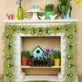 thumbnail image 4 of Couronne de Pâques Colorée avec Œufs et Papillons - Couronne en Rotin Floral Printanier pour Décoration de Porte d'Entrée, Mur Ou Table, 4 of 9