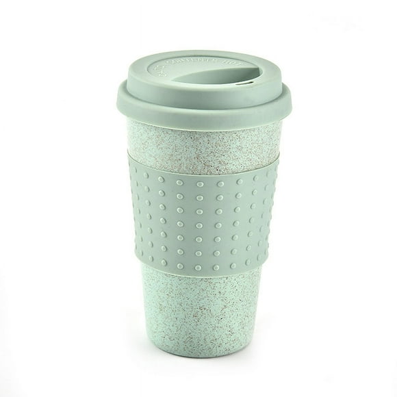 Wheat Grass Coffee Mug with Silicone Lid