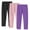 A-Purple, variant on Jinhomg 3 Pack Girls Leggings Casual Solid Color Lounge Pants Lightweight Comfy Ankle Length Elastic Waist Pant Daily Wear Summer Saving Green 5 Years
