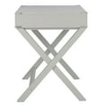 thumbnail image 4 of Weston Home Wood X-Base Campaign Writing Desk with Drawers, Silver Birch, 4 of 7