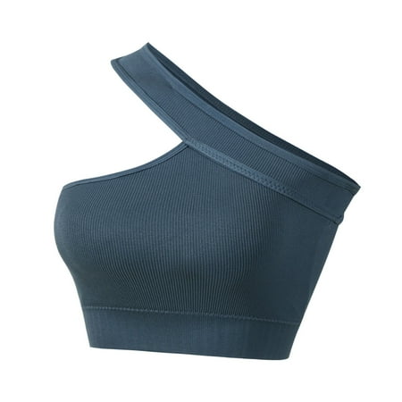 Ukumplol Sports Bras for Women High Support Underwear Large Breasts Show Small Bra Strapless Wear Outside Tank Tops Push Up Bras for Women Bralettes for Women Sleep Bras for Women Blue XXL
