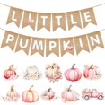 thumbnail image 1 of Baby Shower de Banner VitalCozy con forma de calabaza rosa otoñal, 1 of 6