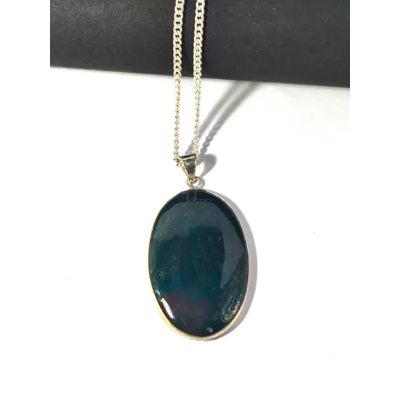 ROYALGEMSTONE Bloodstone Pendant 925 Sterling Silver Pendant Bloodstone Gemstone Pendant
