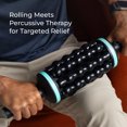 thumbnail image 2 of CHIRP RPM Rolling Percussive Massager, Percussive Therapy, Whole Body Relief, Deep Tissue and Muscle Recovery, Percussion Massage, Rechargeable, Hands-Free Base, Powerful, 5-Speed Reversible Spin, 2 of 8