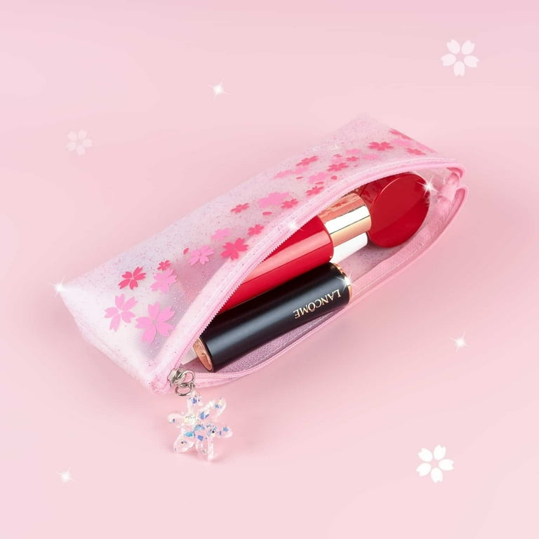 Sakura Pencil Bag PU Leather Pen Case Kawaii Stationery Pen Pouch