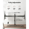 thumbnail image 4 of Dual Monitor Stand Heavy Duty Adjustable Desk Mount for 2 Screens up to 32 Inches with Height Tilt Swivel Rotate, 4 of 8