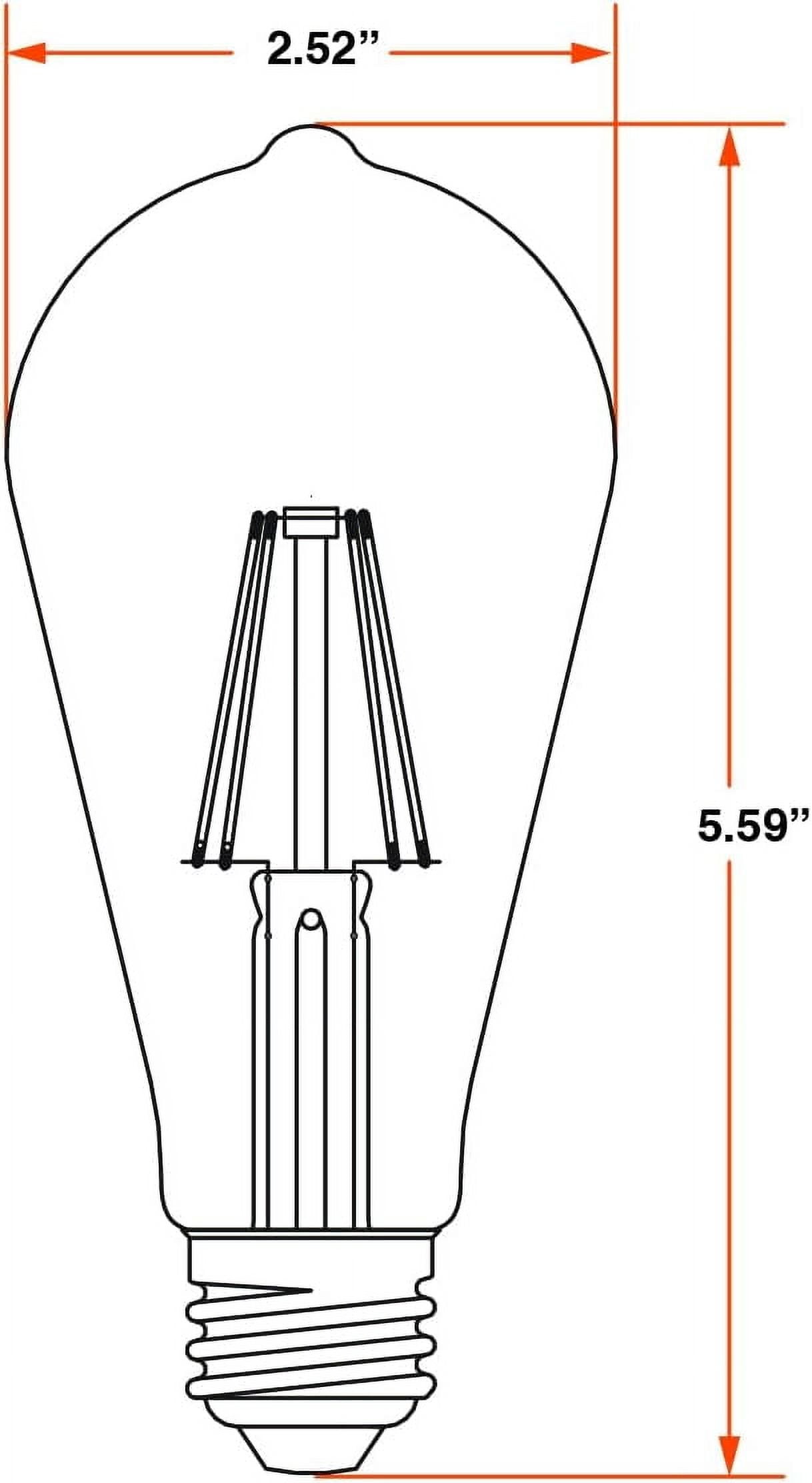 SYLVANIA LED 13W (100W Equivalent) Daylight General Purpose Light Bulbs, ST19, White Filament (8pk)