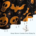 thumbnail image 6 of Halloween Pumpkins Bats Spiders and Skulls Shower Curtain 36"x72" ,Bathroom Decorative Shower Curtains Set with 12 Hooks,Modern Waterproof Washable Shower Curtain, 6 of 6
