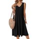 thumbnail image 1 of Vestido Zeagoo casual de verano a media pierna plisado con bolsillos, 1 of 6