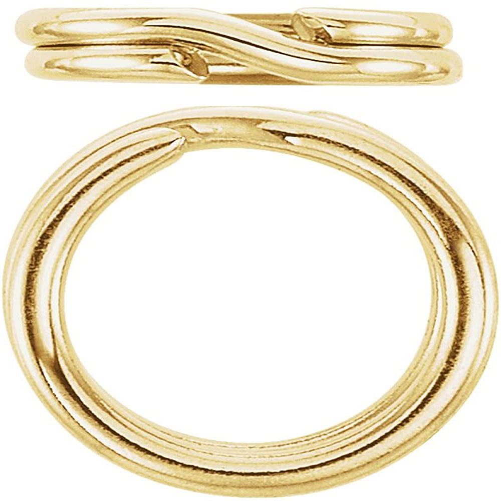 Split ring 5 mm KO 12 5 pieces gold-plated silver