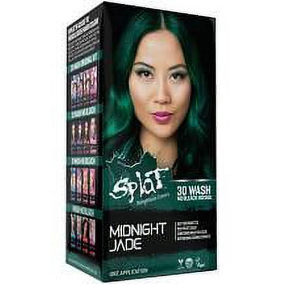 (2PACK) Splat Rebellious Colors 30 Wash Hair Color Kit, Midnight Jade, 6 Oz "MANGO SIX B&M"