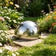 thumbnail image 4 of YuanGuangQ Stainless Steel Semi Circular Ball, Metal Gazing Sphere for Table Decor, Decorative Polished Ornament for Room Shelf Centerpiece, 4 of 6