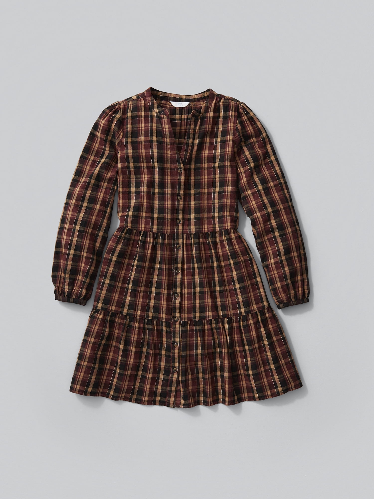 Time and Tru Women's Corduroy Dress with 3/4-Length Sleeves, Sizes XS-XXXL