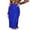 Blue, variant on Women's Sequin Skirt Midi High Waist Elegant Sparkle Side Slit Pencil Skirt Party Cocktail Silver