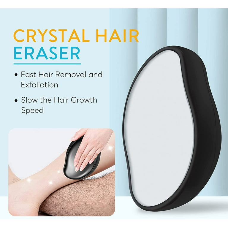 Crystal Hair Eraser, Crystal Hair Remover for Women and Men Magic Painless  Crystal Hair Removal Tool Reusable Portable Hair Epilator for Arms Back