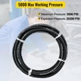 thumbnail image 4 of VEVOR Hydraulic Hose 50feet Rubber Hydraulic Hoses with 2 High-Tensile Steel Wire Braid, Inner Diameter 1/2inch, 5000PSI Max, Bulk Hydraulic Hose -40 °F to 250 °F, Hydraulic Oil Flexible Hose, 4 of 9