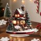 thumbnail image 1 of Adornos navideños planos 2D de casa | Decoración festiva para el hogar y la oficina | Ligeros y fáciles de colgar | Decoraciones reutilizables para fiestas de temporada, 1 of 2