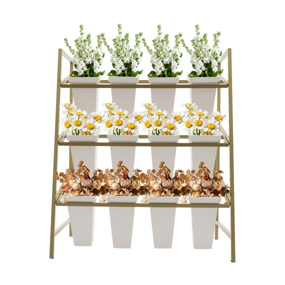 Flower Display Stand, 3-Tier Flower Stand, Flower Display Stand With 12PCS Bucke