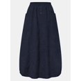 thumbnail image 3 of ZANZEA Women Elastic Waist Vintage Warm Corduroy Long Skirts, 3 of 5