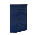 thumbnail image 4 of Teamson Home Glancy Removable Corner Wall Cabinet with Faux Louvered Door, Navy, 4 of 8
