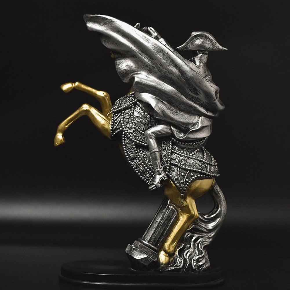 Hzzsbu Knight Statue Decoration Resin Napoleon Knight Equestrian Ornament Figurine For Indoor Desktop Office Bookshelf Decoration