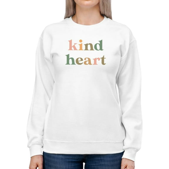 Kind Heart Sweatshirt Women -Smartprints Designs, Female 4X-Large