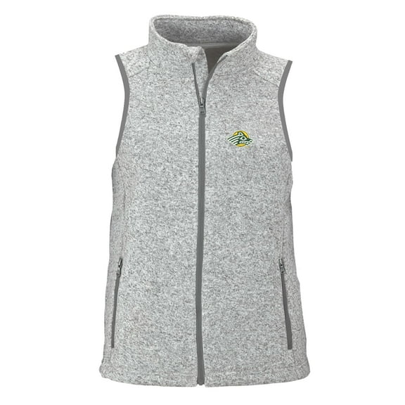 Women's Heather Gray Alaska Anchorage Seawolves Summit Fleece Full Zip Sweater Vest
