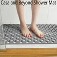 thumbnail image 2 of Casa and Beyond Shower Mat, Secure Shower Mat, Non Slip Mat for Textured Shower, Soft Machine Washable Non Slip Bathtub Mat, Quick Easy Dry (Gray, 21" x 21"), 2 of 7