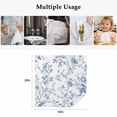 thumbnail image 4 of Blue White Spring Floral Cloth Napkins, Summer Botanical Birds Washable and Reusable Dinner Napkins Set of 4, Table Napkin for Kitchen Party Birthday Wedding Hotel Housewarming 20"x20", 4 of 8