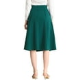 thumbnail image 3 of Allegra K Women's High Waist Knit A-Line Pleated Fared Skirt, 3 of 6