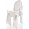 thumbnail image 6 of 2xhome Set of 2 Modern Contemorary Dining Ghost Side Chairs Stackable Victorian Acrylic Plastic Vanity Chairs, White, 6 of 10